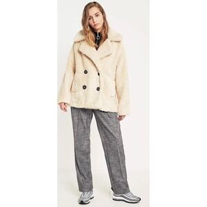 Free People Teddybear Double-Breasted Coat Size‎ Medium
